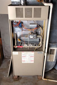 furnace being repaired